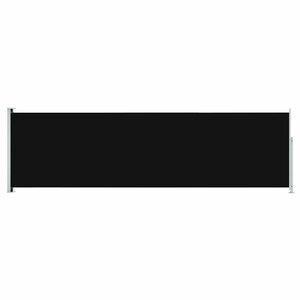 vidaXL Auvent latéral rétractable de patio 180x600 cm Noir