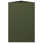 vidaXL Jardinières 2 Pièces vert olive triangulaire 50x43x75 cm acier