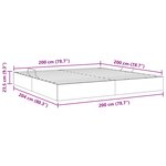 vidaXL Cadre de lit ottoman Gris clair 200 x 200 cm Velours
