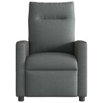 vidaXL Fauteuil inclinable électrique Gris foncé Tissu