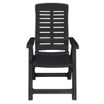 vidaXL Ensemble à manger d'extérieur 11 Pièces Plastique Anthracite