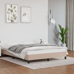 VidaXL Cadre de lit sans matelas cappuccino 140x200 cm similicuir