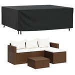vidaXL Housse de salon de jardin noir 200x160x70 cm imperméable 420D