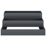 vidaXL Jardinière de jardin 3 niveaux 90x90x35 cm Anthracite Acier