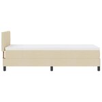 vidaXL Lit à ressorts avec matelas Crème 80 x 200 cm tissu