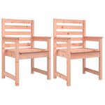 vidaXL Chaises de jardin lot de 2 60x48x91 cm bois massif de douglas