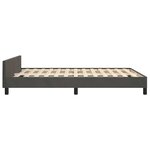 vidaXL Cadre de lit sans matelas gris foncé 140x190 cm velours