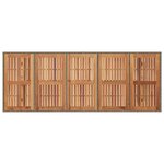 vidaXL Table de jardin et dessus en bois d'acacia gris résine tressée