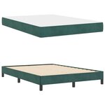 vidaXL Lit à ressorts avec matelas Vert foncé 160 x 200 cm tissu