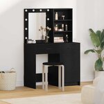 vidaXL Ensemble de Coiffeuse 2 Pièces Chêne noir 50 x 41 x 135 cm