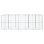 vidaXL Panier gabion avec couvercle 600x100x200 cm fer galvanisé