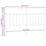 vidaXL Tête de lit de remplacement métal noir 160 cm