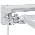 vidaXL Cadre de auvent manuel Réglable Blanc 5 × 3 5 m Acier