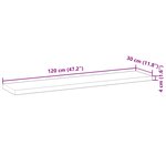 vidaXL Dessus de table 120x30x4 cm rectangulaire bois massif d'acacia