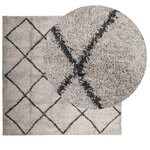 vidaXL Tapis shaggy à poils longs moderne beige anthracite 240x240 cm