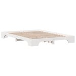 vidaXL Cadre de lit Blanc 207 x 155.5 x 17 cm Bois massif en pin