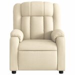 vidaXL Fauteuil inclinable électrique Crème Tissu