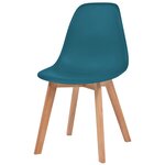 vidaXL Chaises à manger lot de 4 Turquoise Plastique