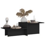 vidaXL Table basse Noir 111 5x50x33 cm Bois d'ingénierie