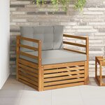 vidaXL Canapé d’extérieur Bois d'acacia massif et polyester