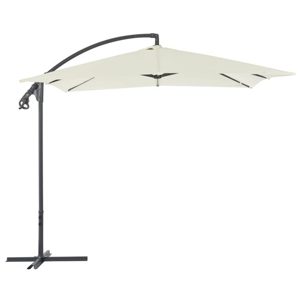 vidaXL Parasol en porte-à-feux avec poteau en acier 250 x 250 cm Sable