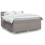 vidaXL Sommier à lattes de lit avec matelas Taupe 180x200 cm Tissu