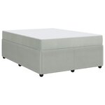 vidaXL Cadre de lit avec matelas Gris clair 140 x 200 cm Velours