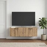 vidaXL Meuble TV mural 98 x 31 x 30 cm Chêne artisanal
