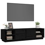 vidaXL Meuble TV Noir 156x40x40 cm Bois de pin massif