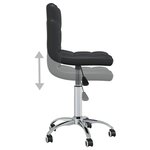 vidaXL Chaise pivotante de salle à manger Noir Similicuir