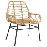 vidaXL Chaises de jardin lot de 2 marron résine tressée