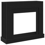 VidaXL Cadre de cheminée chêne noir 100x30x87 5 cm bois d'ingénierie