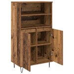 vidaXL Haut Armoire Marron 60 x 36 x 110 cm Bois d'ingénierie