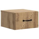 vidaXL Cabinet de chevet mural 2 pc Chêne artisanal 34 5 x 33 x 20 cm