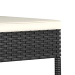 vidaXL Chaises à manger de jardin lot de 2 Résine tressée Noir