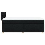 vidaXL Sommier à lattes de lit avec matelas Noir 90x190 cm Tissu