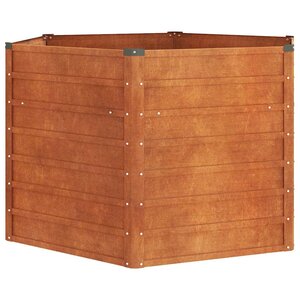 vidaXL Lit surélevé de jardin rouillé 129x129x77 cm acier corten
