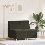 vidaXL Fauteuil 2 Pièces Vert 55 x 74 x 82 cm Cuir suédé faux