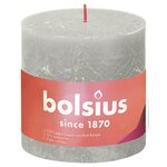 Bolsius Bougies pilier rustiques Shine 3 Pièces 100x100 mm Gris sableux