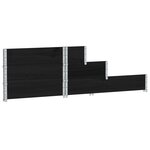 vidaXL Lit surélevé à 3 niveaux noir 120x80 cm bois de pin massif