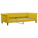 vidaXL Lit de repos sans matelas jaune 90x200 cm velours