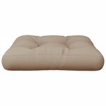 vidaXL Coussin de palette taupe 58x58x10 cm tissu
