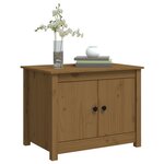 vidaXL Table basse Marron miel 71x49x55 cm Bois massif de pin