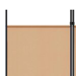 vidaXL Paravent à 6 panneaux Beige 300 x 220 cm Tissu