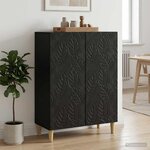 vidaXL Buffet Noir 66 x 34 5 x 90 cm Bois d'ingénierie