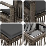 vidaXL Ensemble de canapé de jardin 13 pc Gris polyrotin