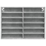 vidaXL Armoire à vitrine gris béton 80x8 5x58 cm bois d'ingénierie