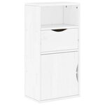 vidaXL Armoire latérale tiroir ODDA blanc 40x24x79 cm bois massif pin