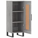 vidaXL Buffet Sonoma gris 34 5x34x90 cm Bois d'ingénierie