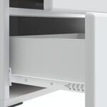 vidaXL Cabinet de chevet avec tiroir 2 Pièces Blanc 43 x 34 5 x 47 5 cm